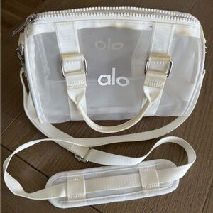 ALO Yoga Cream Transparent Crossbody Bag